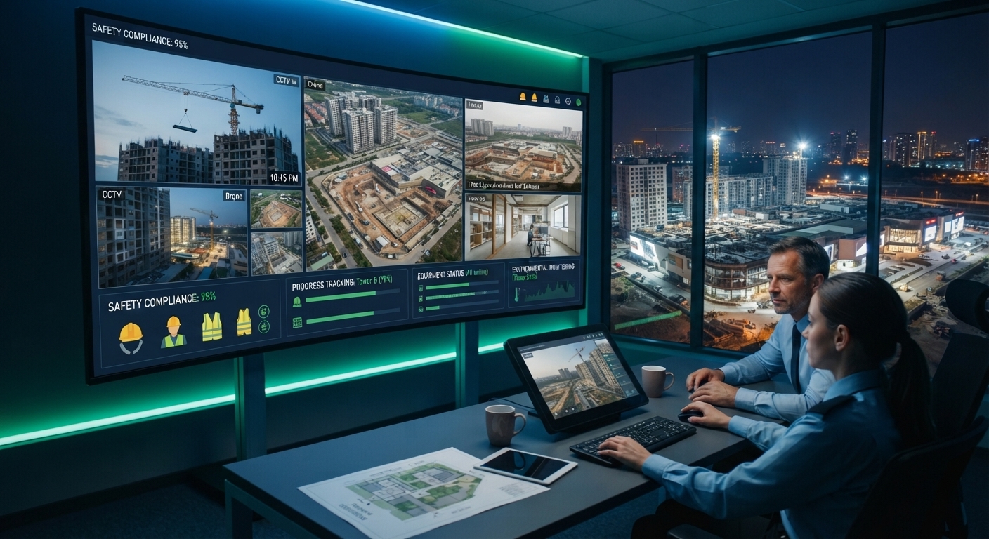 Illustration of construction project management in Business Eye
